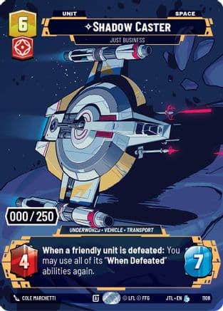 Shadow Caster - Just Business (Serialized) | Foil (1108)  [Jump to Lightspeed]