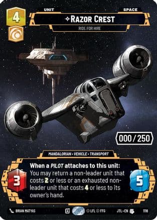 Razor Crest - Ride For Hire (Serialized) | Foil (1116)  [Jump to Lightspeed]