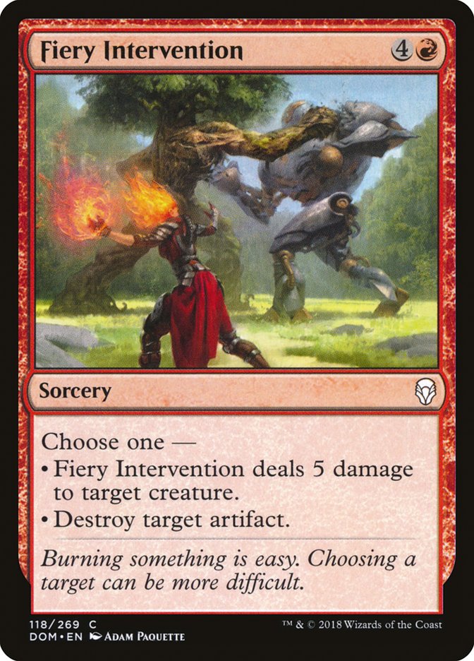Fiery Intervention 118/269 (Dominaria)  - Foil