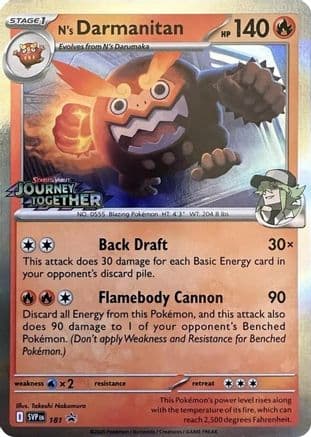 N's Darmanitan (Prerelease) 181- SV Scarlet & Violet Promo Cards Holofoil