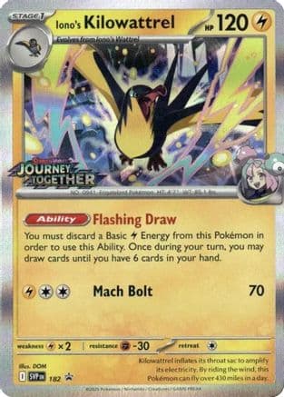 Iono's Kilowattrel (Prerelease) 182- SV Scarlet & Violet Promo Cards Holofoil