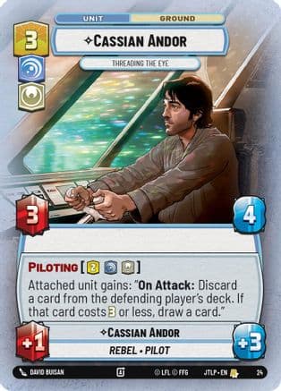 Cassian Andor - Threading the Eye (Foil) | Foil (24)  [Jump to Lightspeed  Weekly Play Promos]