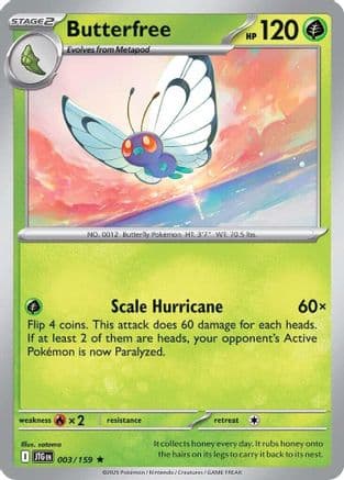 Butterfree 003  SV09 Journey Together - Rare