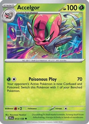 Accelgor 013- SV09 Journey Together Reverse Holofoil