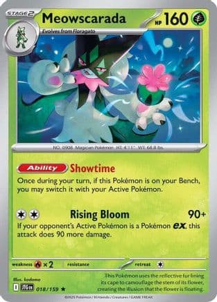 Meowscarada 018- SV09 Journey Together Reverse Holofoil