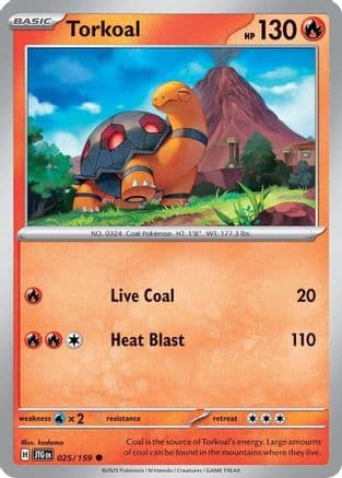 Torkoal 025- SV09 Journey Together Reverse Holofoil