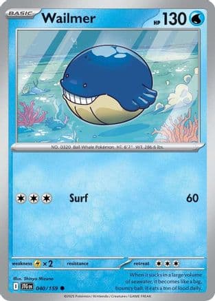 Wailmer 040- SV09 Journey Together Reverse Holofoil