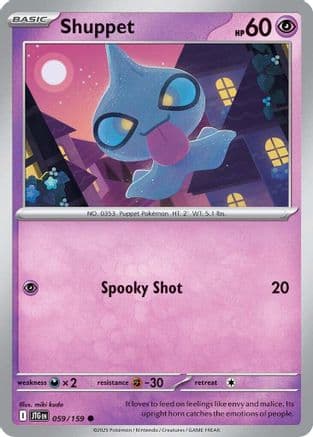 Shuppet 059  - Reverse Holofoil SV09 Journey Together - Common