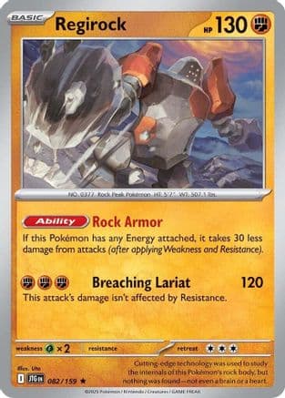 Regirock 082- SV09 Journey Together Holofoil