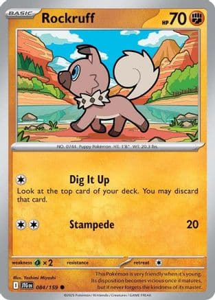 Rockruff 084- SV09 Journey Together Reverse Holofoil