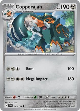 Copperajah 110  - Reverse Holofoil SV09 Journey Together - Uncommon