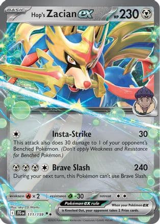 Hop's Zacian ex 111/159 - SV09 Journey Together Holofoil
