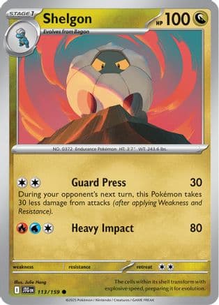 Shelgon 113- SV09 Journey Together Reverse Holofoil
