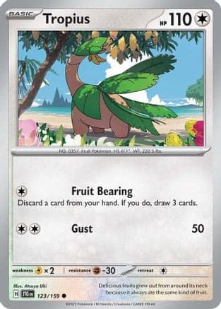 Tropius 123- SV09 Journey Together Reverse Holofoil