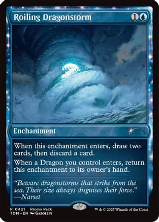 Roiling Dragonstorm (421) [Promo Pack: Tarkir: Dragonstorm]  Foil