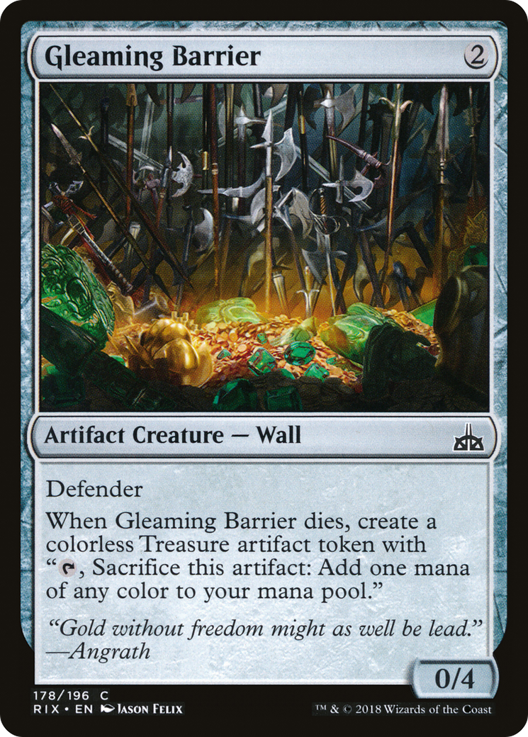 Gleaming Barrier [Rivals of Ixalan] Foil