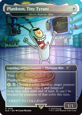 Plankton, Tiny Tyrant - Shrelv, Defector Mite (Rainbow Foil) (1926) [Secret Lair Drop Series]  Foil