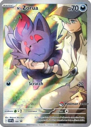 N's Zorua (Pokemon Center Exclusive) 189- SV Scarlet & Violet Promo Cards Holofoil
