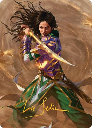 Descendant of Storms Art Card (2/54) (Gold-Stamped Signature) (002) [Art Series: Tarkir: Dragonstorm]