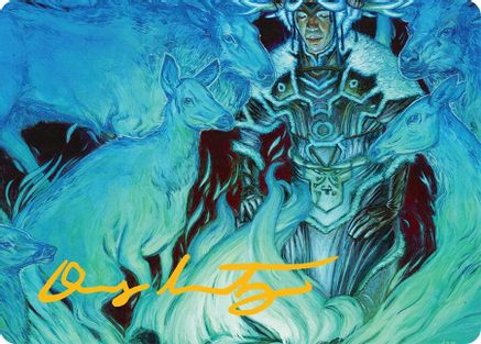 Unending Whisper Art Card (9/54) (Gold-Stamped Signature) (009) [Art Series: Tarkir: Dragonstorm]