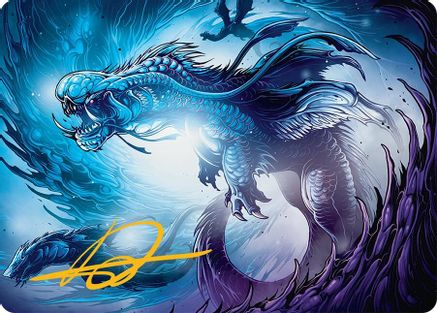 Roiling Dragonstorm Art Card (33/54) (Gold-Stamped Signature) (033) [Art Series: Tarkir: Dragonstorm]
