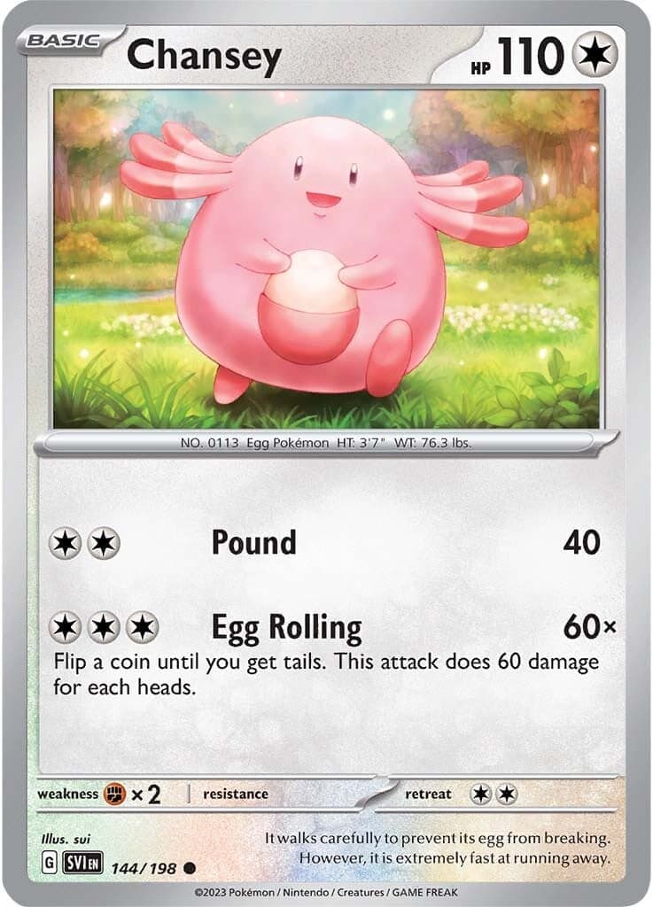 Chansey 144- SV01 Scarlet & Violet Base Set Reverse Holofoil