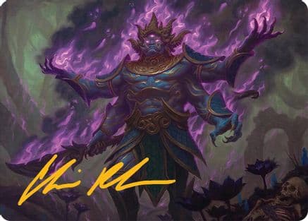 Rot-Curse Rakshasa Art Card (13/54) (Gold-Stamped Signature) (013) [Art Series: Tarkir: Dragonstorm]