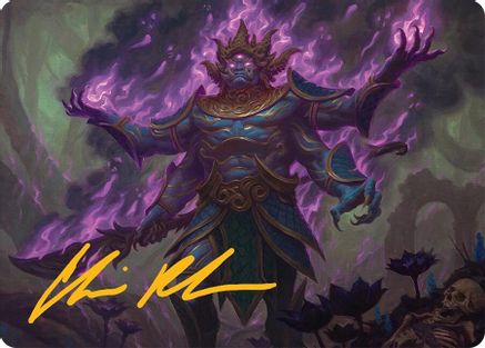 Rot-Curse Rakshasa Art Card (13/54) (Gold-Stamped Signature) (013) [Art Series: Tarkir: Dragonstorm]