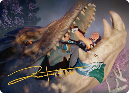 Jaws of Defeat Art Card (53/54) (Gold-Stamped Signature) (053) [Art Series: Tarkir: Dragonstorm]
