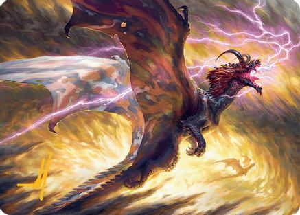 Stormscale Scion Art Card (17/54) (Gold-Stamped Signature) (017) [Art Series: Tarkir: Dragonstorm]