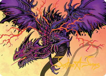 Stormshriek Feral Art Card (35/54) (Gold-Stamped Signature) (035) [Art Series: Tarkir: Dragonstorm]