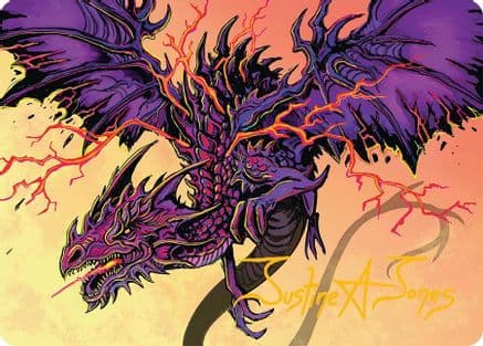 Stormshriek Feral Art Card (35/54) (Gold-Stamped Signature) (035) [Art Series: Tarkir: Dragonstorm]