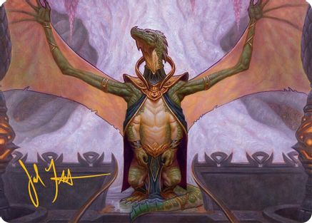 Kheru Goldkeeper Art Card (36/54) (Gold-Stamped Signature) (036) [Art Series: Tarkir: Dragonstorm]