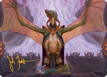 Kheru Goldkeeper Art Card (36/54) (Gold-Stamped Signature) (036) [Art Series: Tarkir: Dragonstorm]