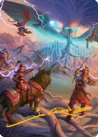 All-Out Assault Art Card (50/54) (Gold-Stamped Signature) (050) [Art Series: Tarkir: Dragonstorm]