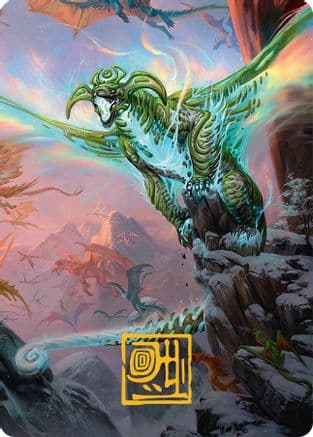 Ureni of the Unwritten Art Card (51/54) (Gold-Stamped Signature) (051) [Art Series: Tarkir: Dragonstorm]