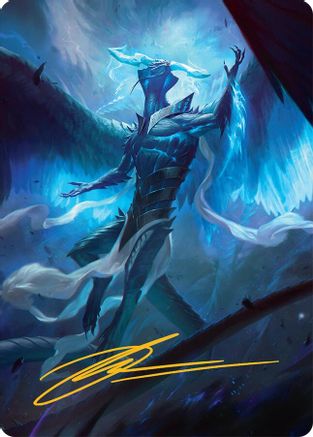 Ugin, Eye of the Storms Art Card (1/54) (Gold-Stamped Signature) (001) [Art Series: Tarkir: Dragonstorm]