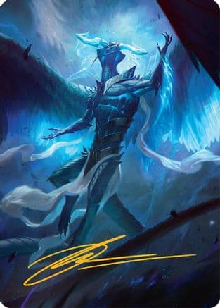 Ugin, Eye of the Storms Art Card (1/54) (Gold-Stamped Signature) (001) [Art Series: Tarkir: Dragonstorm]