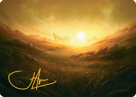 Plains Art Card (31/54) (Gold-Stamped Signature) (031) [Art Series: Tarkir: Dragonstorm]