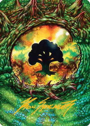 Forest Art Card (32/54) (Gold-Stamped Signature) (032) [Art Series: Tarkir: Dragonstorm]