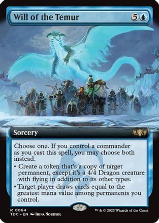 Will of the Temur (Extended Art) (064) [Commander: Tarkir: Dragonstorm]