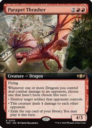 Parapet Thrasher (Extended Art) (076) [Commander: Tarkir: Dragonstorm]