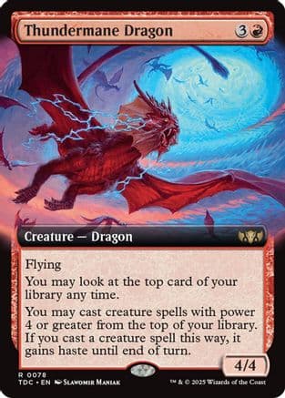 Thundermane Dragon (Extended Art) (078) [Commander: Tarkir: Dragonstorm]