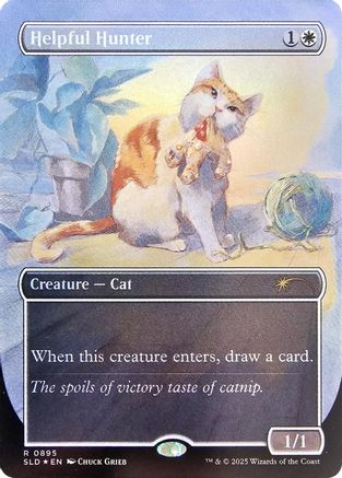 Helpful Hunter (0895) (Rainbow Foil) (895) [Secret Lair Drop Series]  Foil