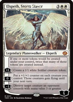 Elspeth, Storm Slayer (011) [Promo Pack: Tarkir: Dragonstorm]  Foil