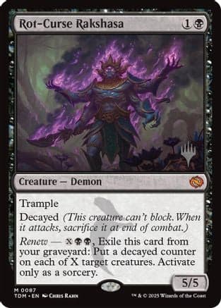 Rot-Curse Rakshasa (087) [Promo Pack: Tarkir: Dragonstorm]