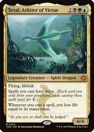 Teval, Arbiter of Virtue (230) [Promo Pack: Tarkir: Dragonstorm]  Foil