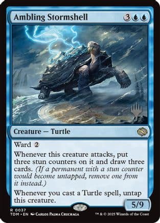 Ambling Stormshell (037) [Promo Pack: Tarkir: Dragonstorm]  Foil