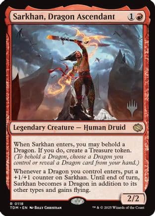 Sarkhan, Dragon Ascendant (118) [Promo Pack: Tarkir: Dragonstorm]  Foil