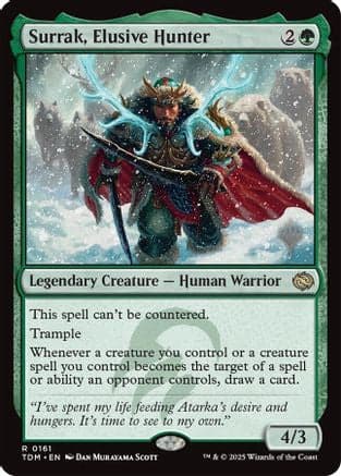 Surrak, Elusive Hunter (161) [Promo Pack: Tarkir: Dragonstorm]  Foil